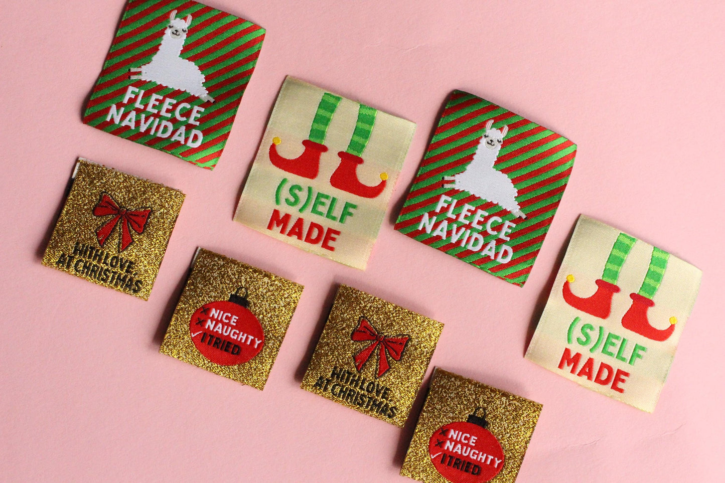 CHRISTMAS MIXED PACK | Woven Sewing Labels (6 Pack) - The Cosy Club Handmade