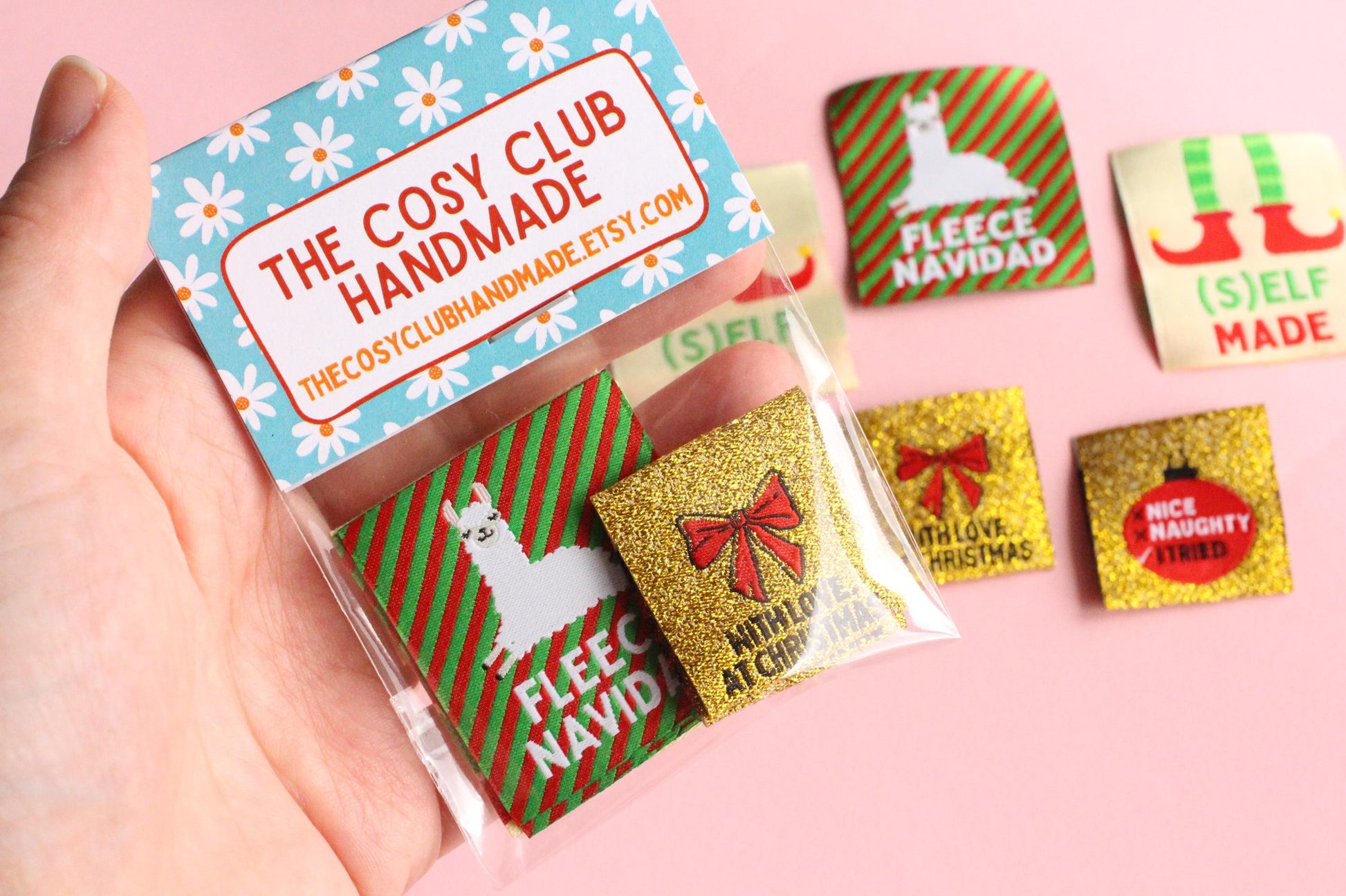 CHRISTMAS MIXED PACK | Woven Sewing Labels (6 Pack) - The Cosy Club Handmade