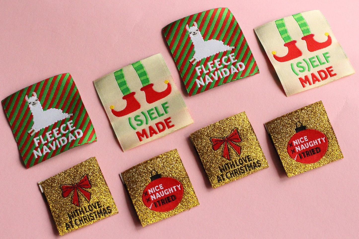 CHRISTMAS MIXED PACK | Woven Sewing Labels (6 Pack) - The Cosy Club Handmade