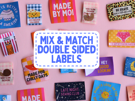 MIX AND MATCH - DOUBLE SIDED LABELS (ANY 6 DESIGNS) - The Cosy Club Handmade
