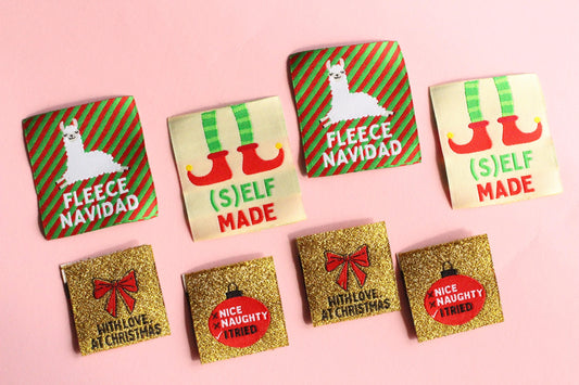 CHRISTMAS MIXED PACK | Woven Sewing Labels (6 Pack) - The Cosy Club Handmade