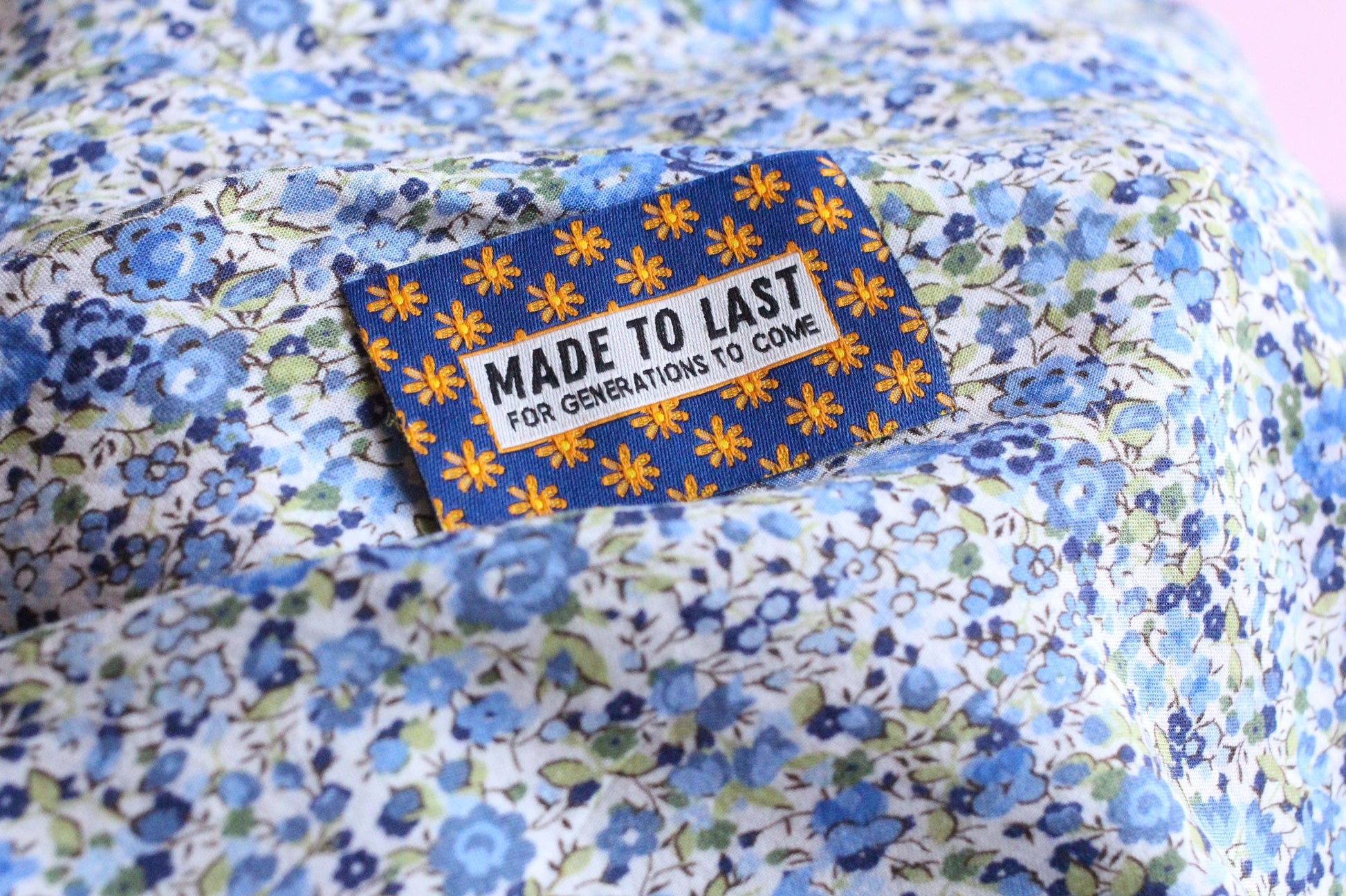 MADE TO LAST FOR GENERATIONS TO COME | Floral Woven Sewing Labels (5 Pack) - The Cosy Club Handmade