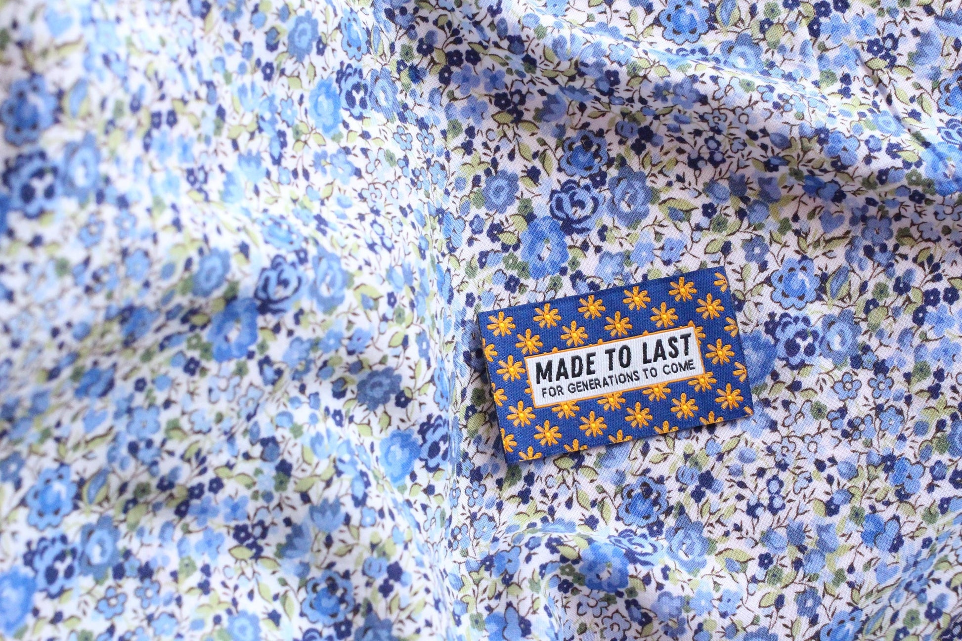 MADE TO LAST FOR GENERATIONS TO COME | Floral Woven Sewing Labels (5 Pack) - The Cosy Club Handmade