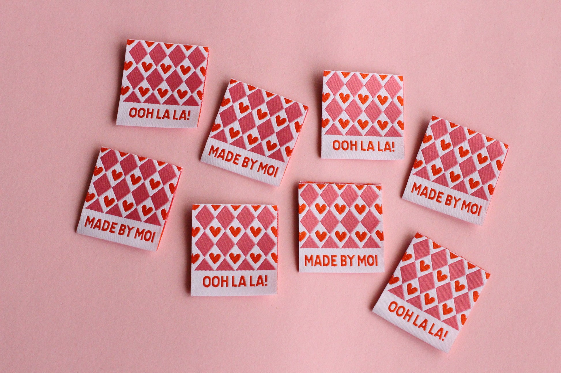 Ooh La La! - 6 Double Sided Woven Labels - The Cosy Club Handmade