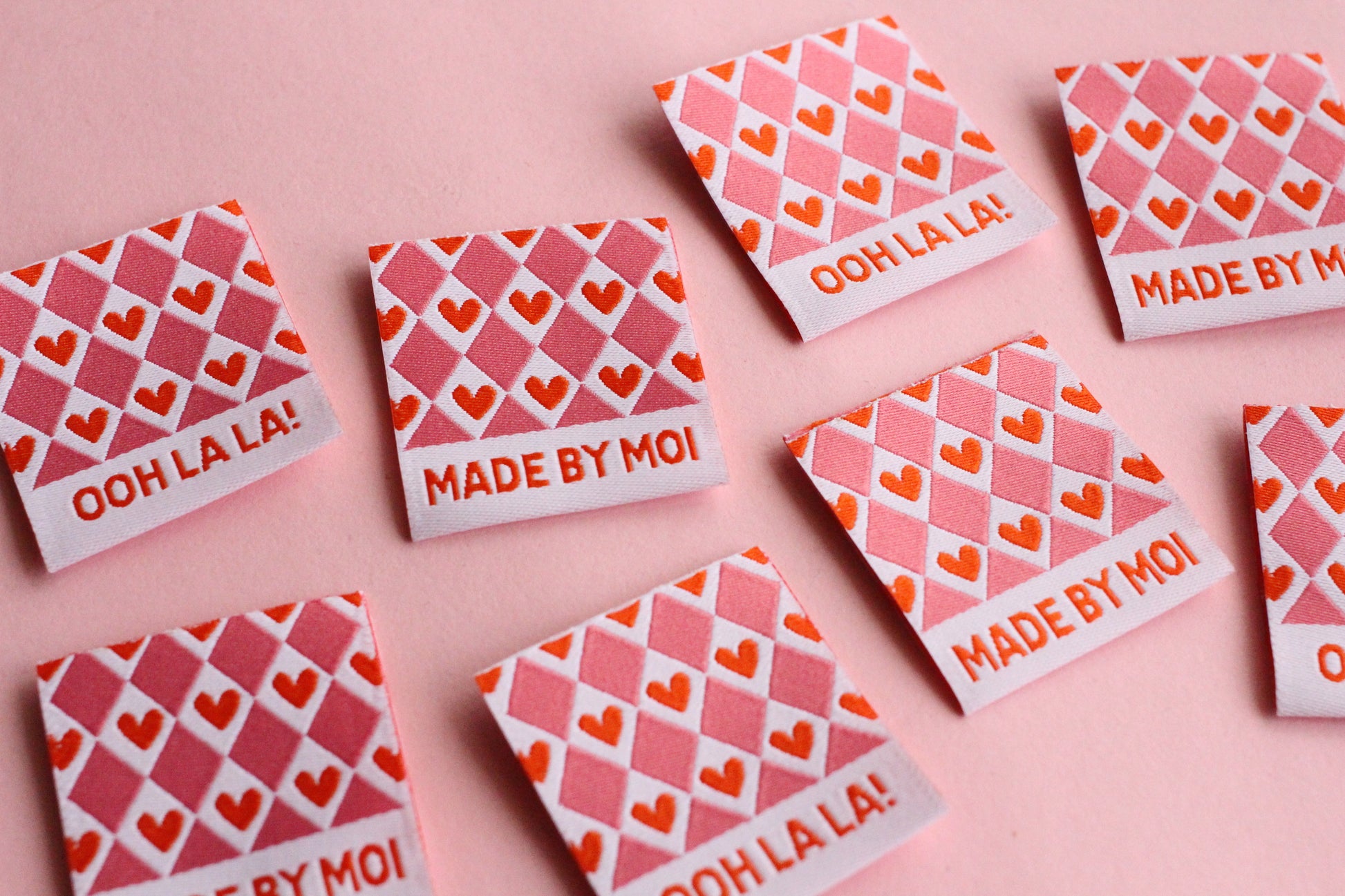 Ooh La La! - 6 Double Sided Woven Labels - The Cosy Club Handmade