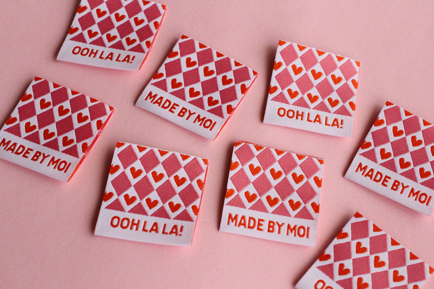 Ooh La La! - 6 Double Sided Woven Labels - The Cosy Club Handmade