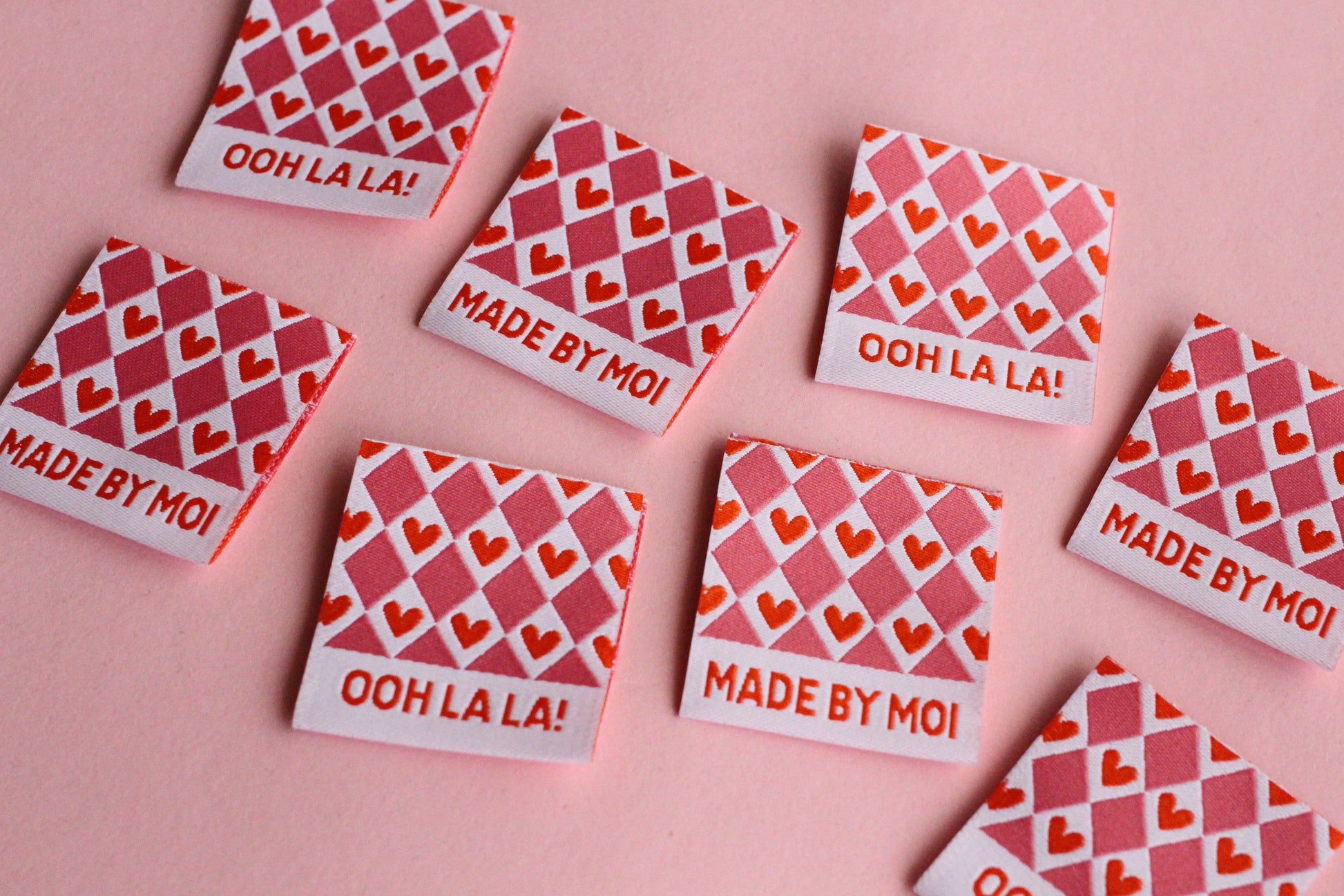 Ooh La La! - 6 Double Sided Woven Labels - The Cosy Club Handmade