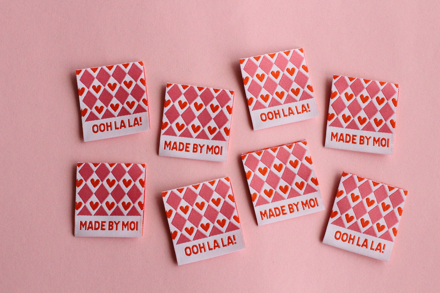 Ooh La La! - 6 Double Sided Woven Labels - The Cosy Club Handmade