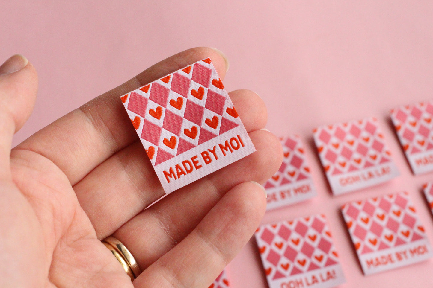 Ooh La La! - 6 Double Sided Woven Labels - The Cosy Club Handmade