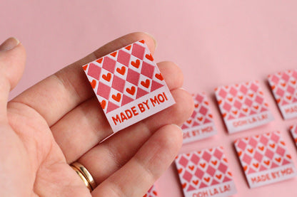Ooh La La! - 6 Double Sided Woven Labels - The Cosy Club Handmade