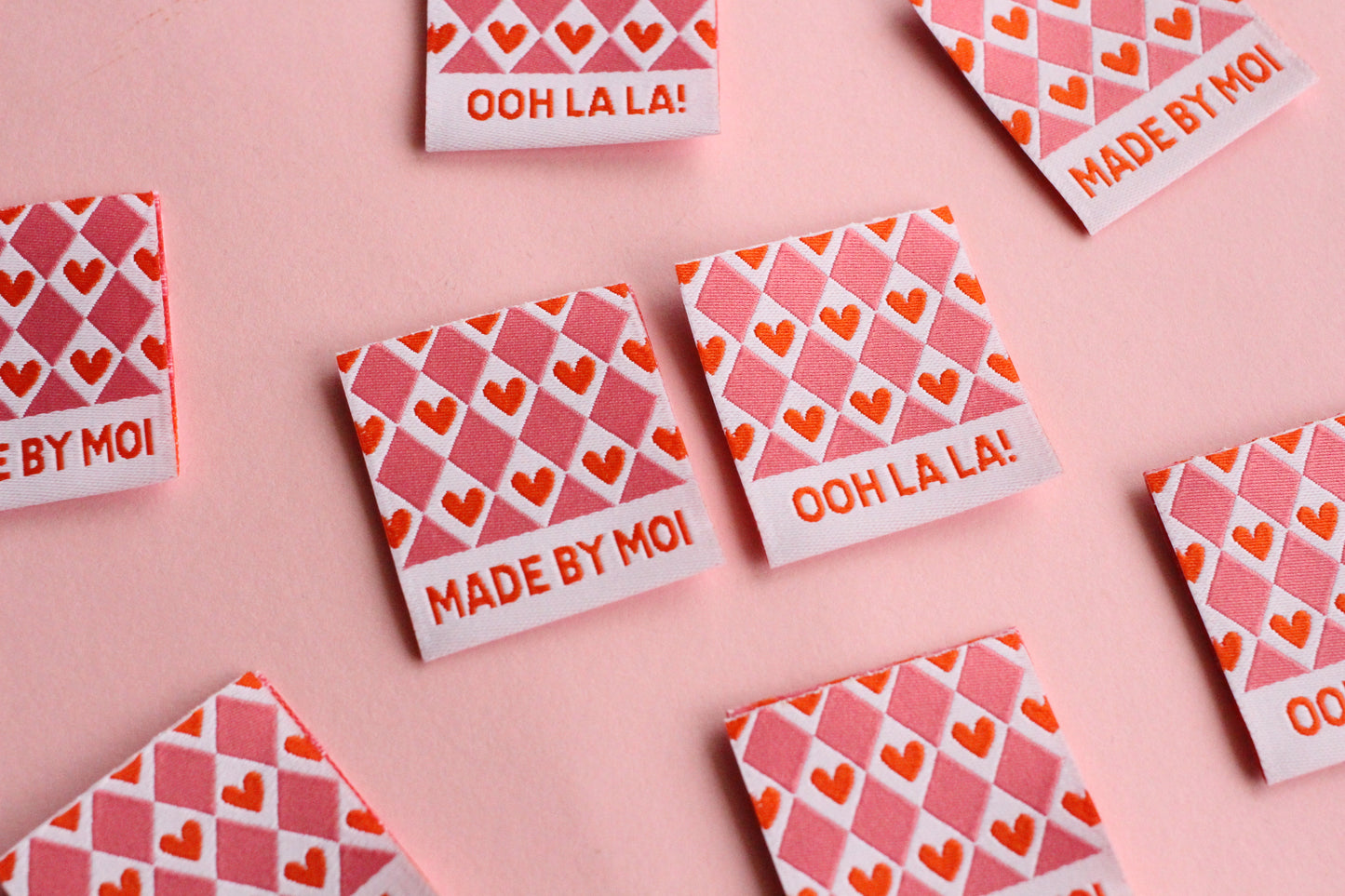Ooh La La! - 6 Double Sided Woven Labels - The Cosy Club Handmade
