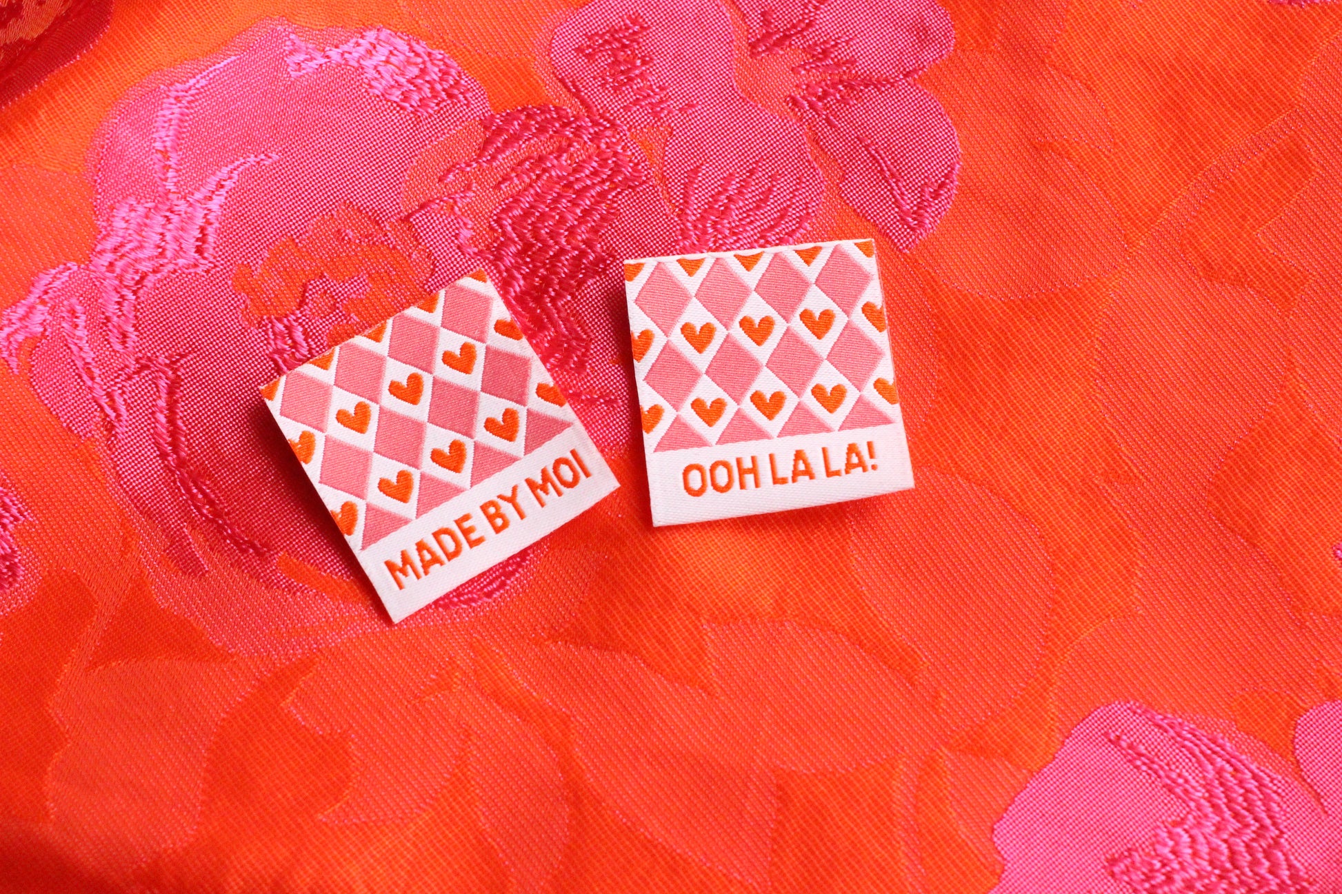Ooh La La! - 6 Double Sided Woven Labels - The Cosy Club Handmade