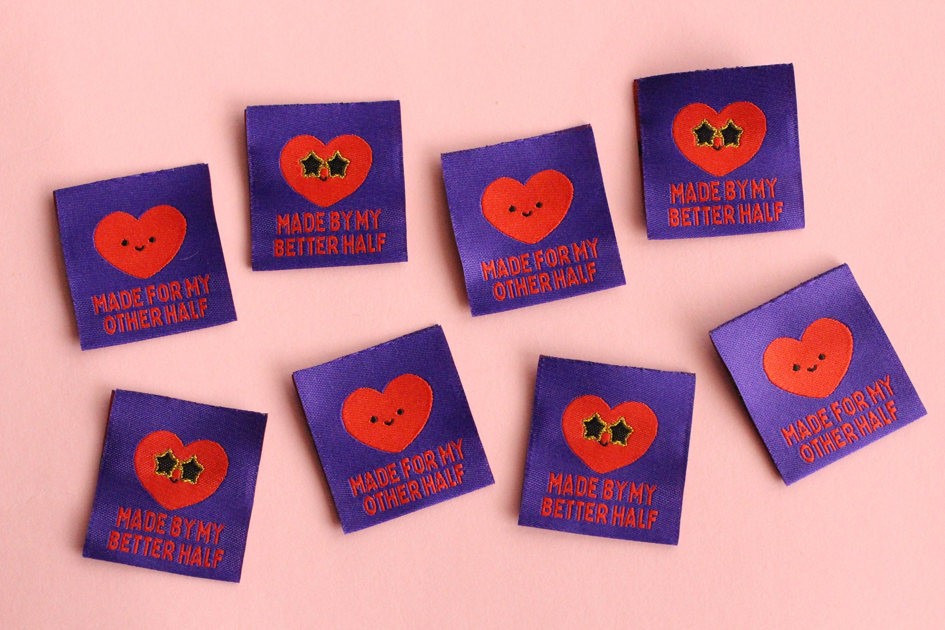 Made for my Other Half - 6 Double Sided Sewing Labels - The Cosy Club Handmade