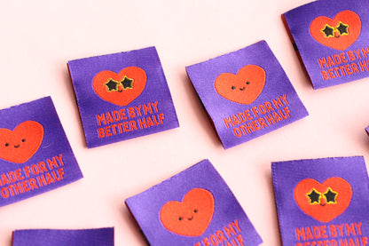 Made for my Other Half - 6 Double Sided Sewing Labels - The Cosy Club Handmade
