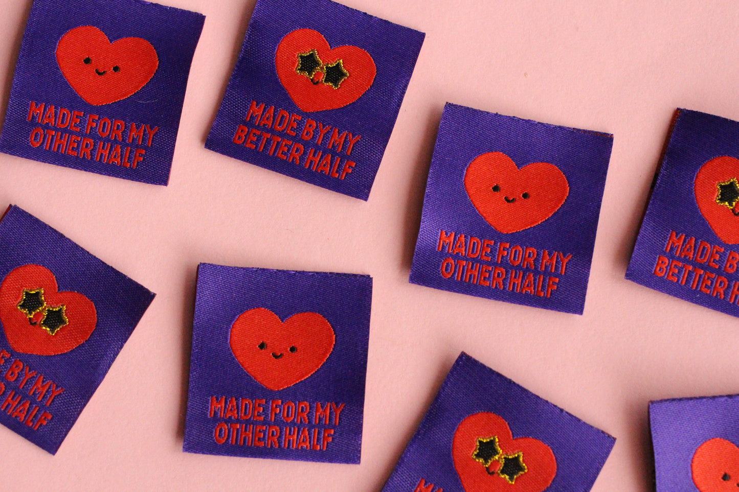 Made for my Other Half - 6 Double Sided Sewing Labels - The Cosy Club Handmade