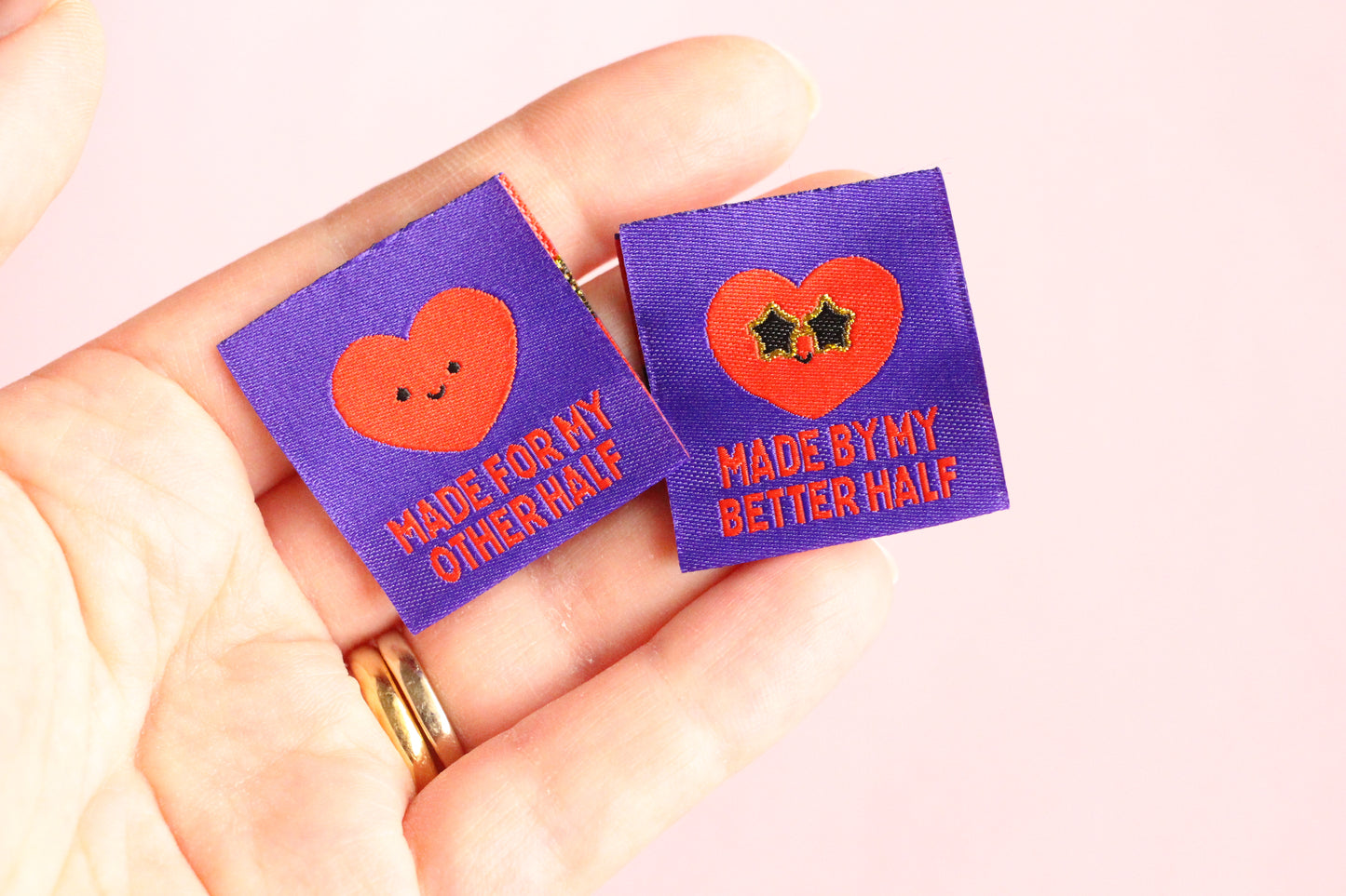 Made for my Other Half - 6 Double Sided Sewing Labels - The Cosy Club Handmade