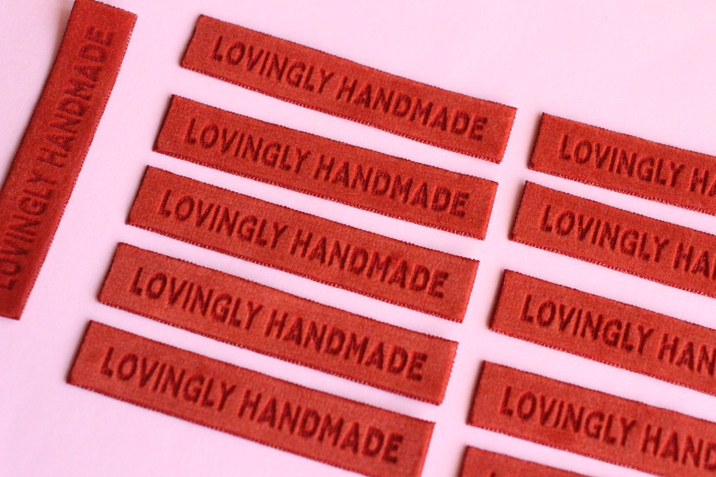 Lovingly Handmade - 4 Velvet Sewing Labels - The Cosy Club Handmade