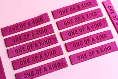 One of a Kind - 4 Velvet Sewing Labels - The Cosy Club Handmade