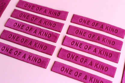 One of a Kind - 4 Velvet Sewing Labels - The Cosy Club Handmade