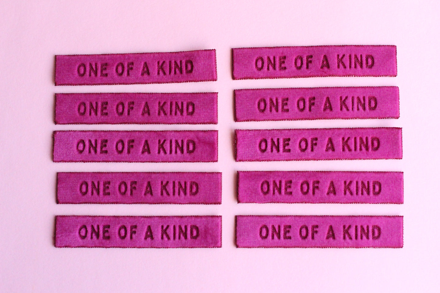 One of a Kind - 4 Velvet Sewing Labels - The Cosy Club Handmade
