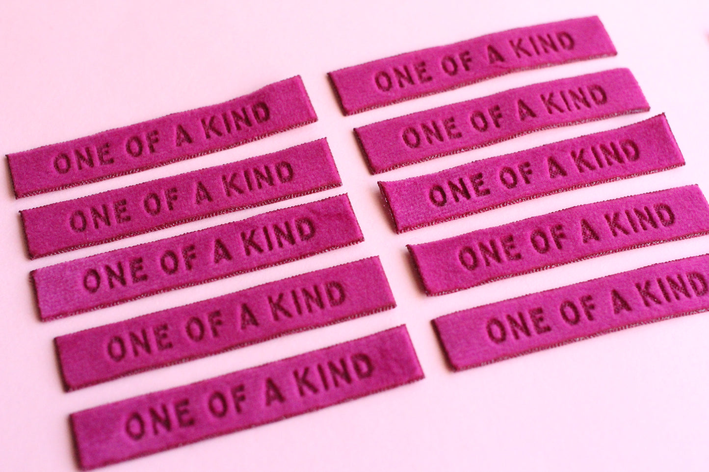 One of a Kind - 4 Velvet Sewing Labels - The Cosy Club Handmade