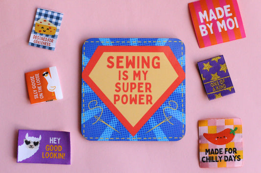 Sewing is my Superpower | Sewing Themed Coaster - The Cosy Club Handmade