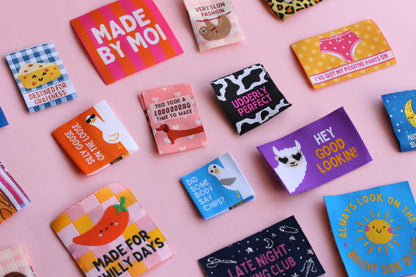 SURPRISE ME! Mystery Pack of 6 Woven Sewing Labels - The Cosy Club Handmade