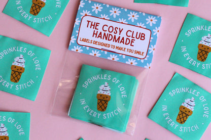 Sprinkles of Love in Every Stitch - 5 Ice Cream Sewing Labels