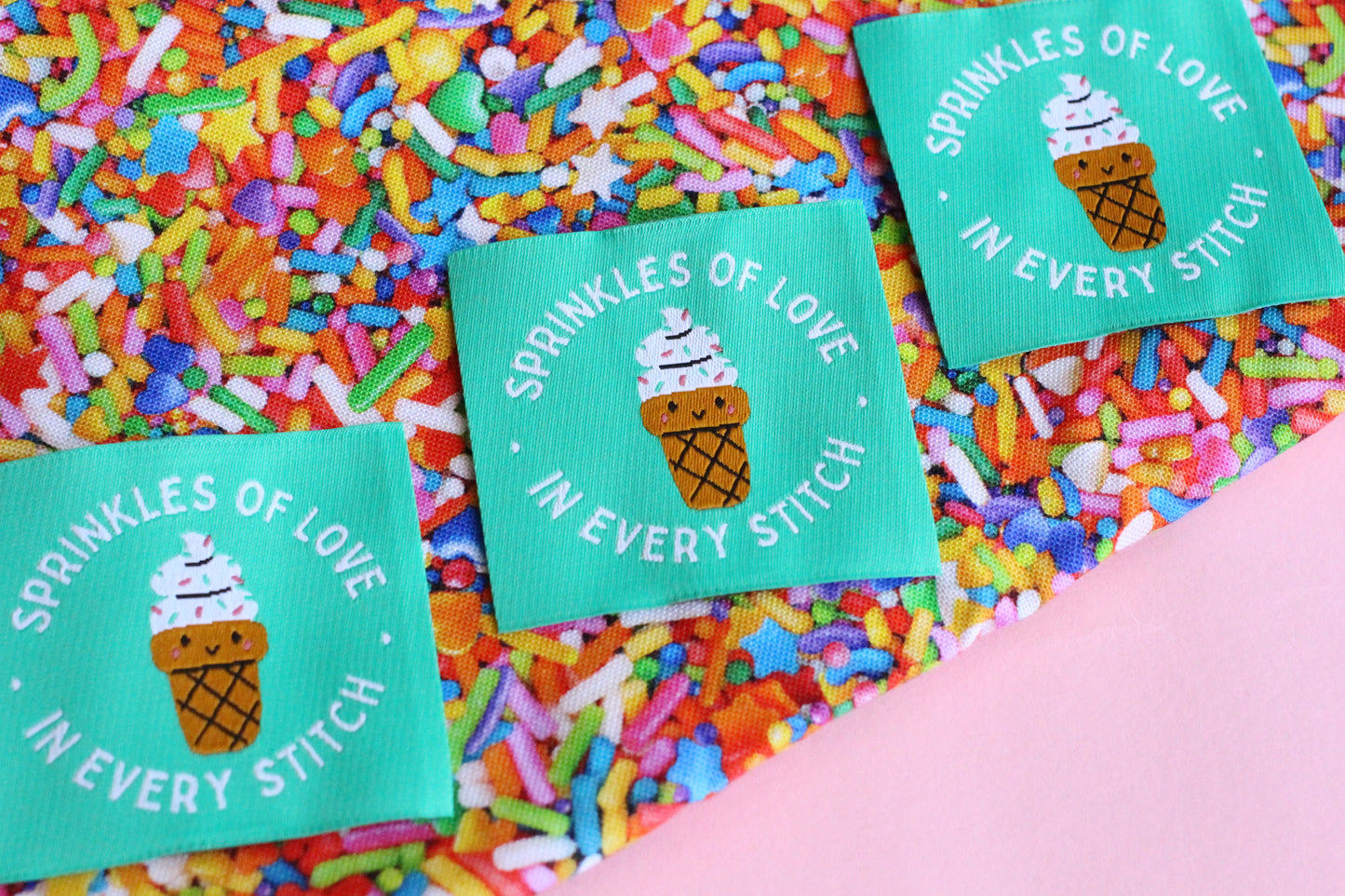 Sprinkles of Love in Every Stitch - 5 Ice Cream Sewing Labels