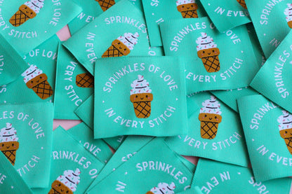 Sprinkles of Love in Every Stitch - 5 Ice Cream Sewing Labels