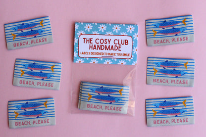Beach Please - 5 Sardine Fish Sewing Labels