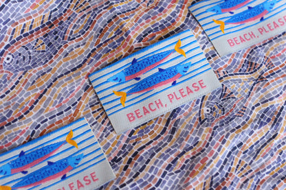 Beach Please - 5 Sardine Fish Sewing Labels