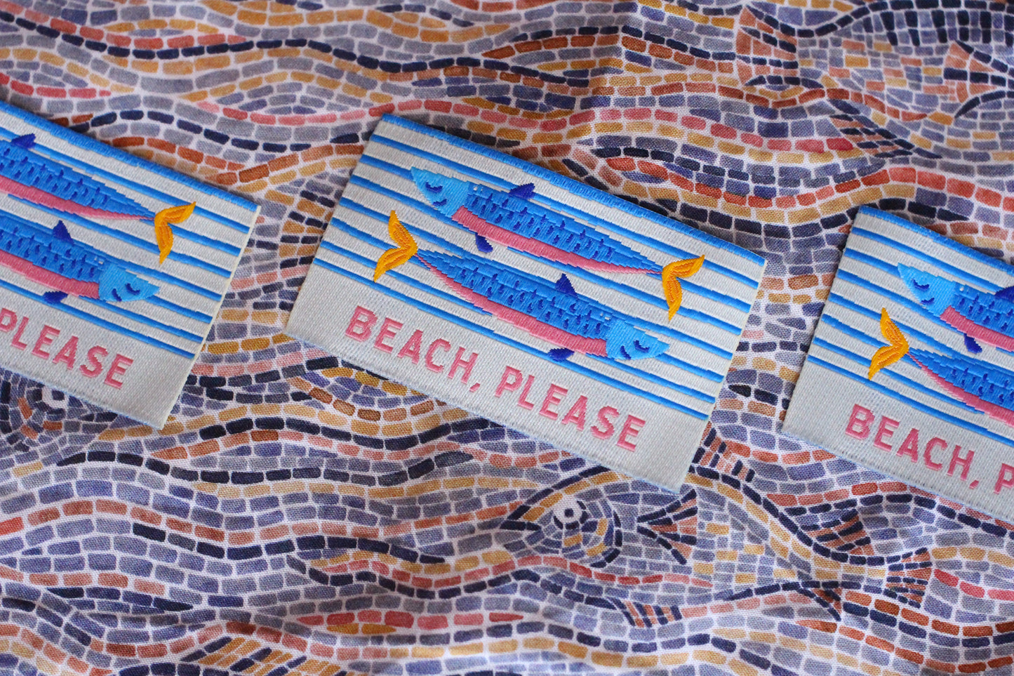 Beach Please - 5 Sardine Fish Sewing Labels