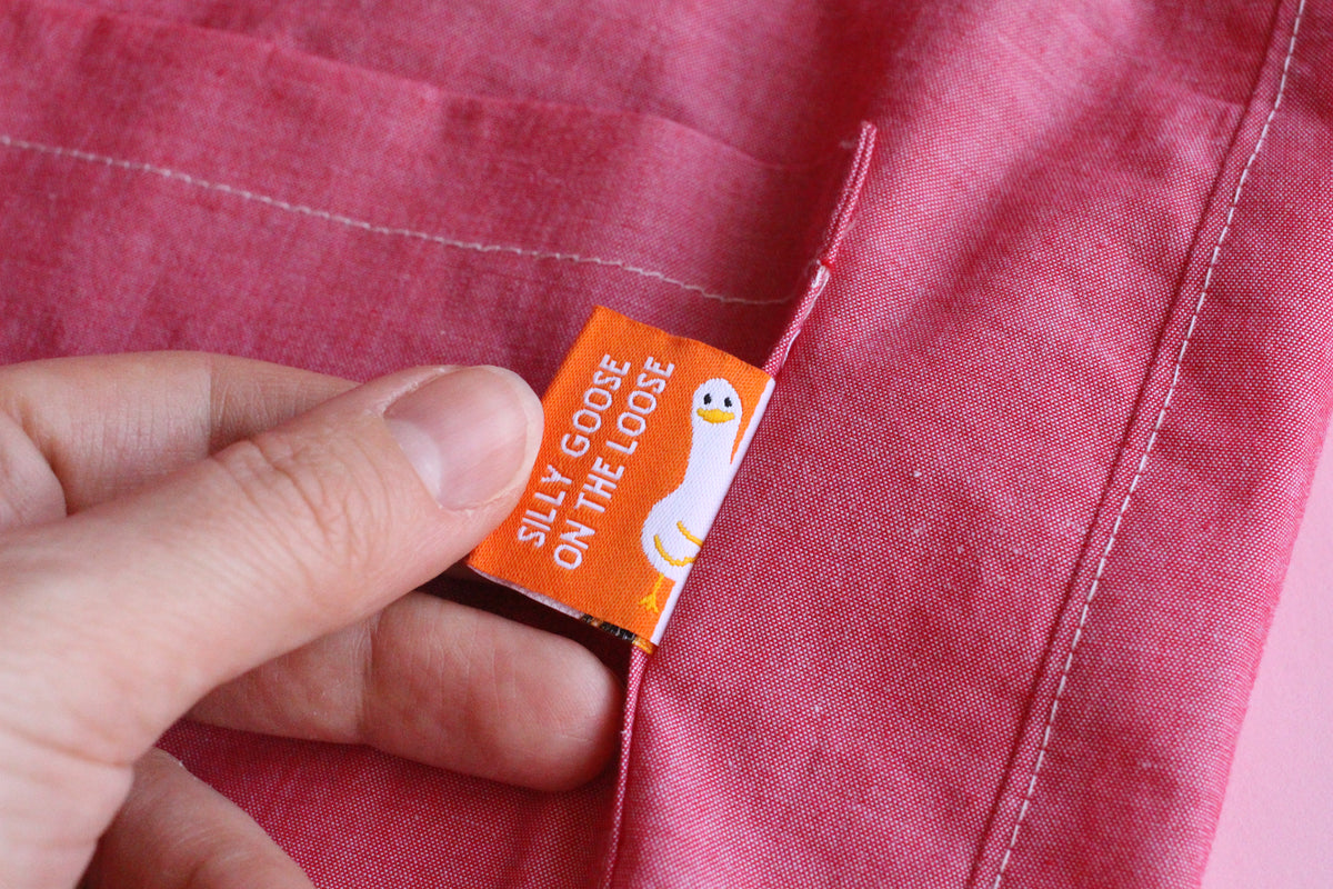 Silly Goose Sewing Labels - 6 Double Sided Sewing Labels - The Cosy Club Handmade