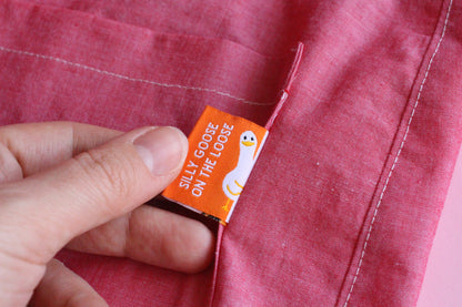 Silly Goose Sewing Labels - 6 Double Sided Sewing Labels - The Cosy Club Handmade