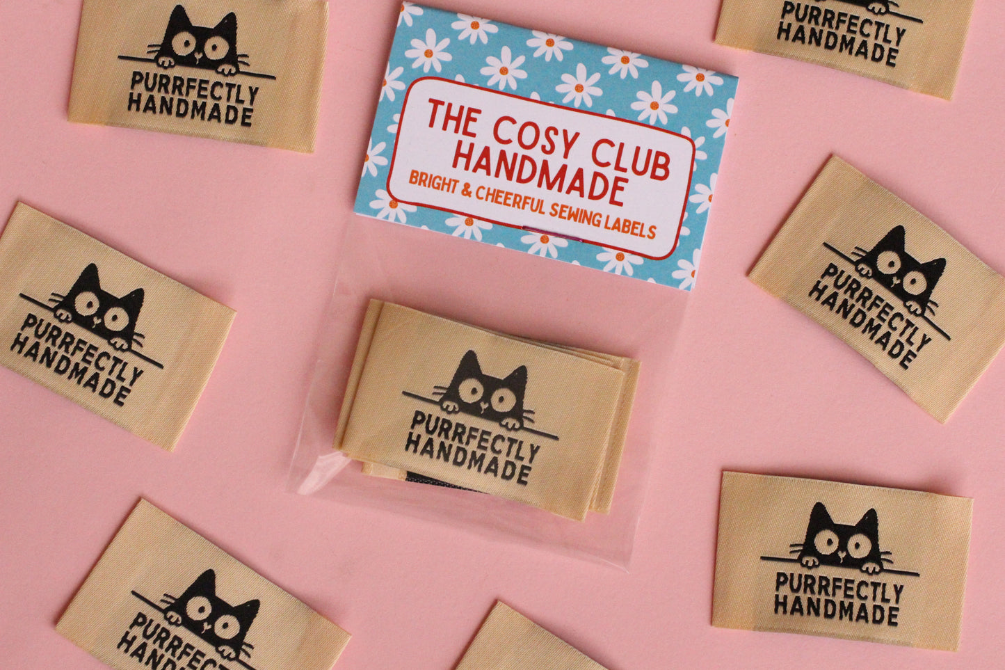 Purrfectly Handmade- 5 Cat Sewing Labels