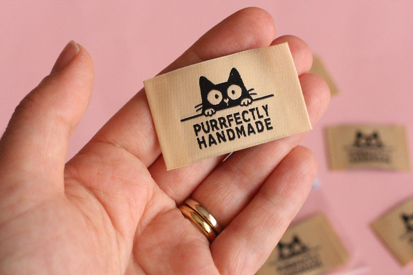 Purrfectly Handmade- 5 Cat Sewing Labels