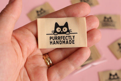 Purrfectly Handmade- 5 Cat Sewing Labels