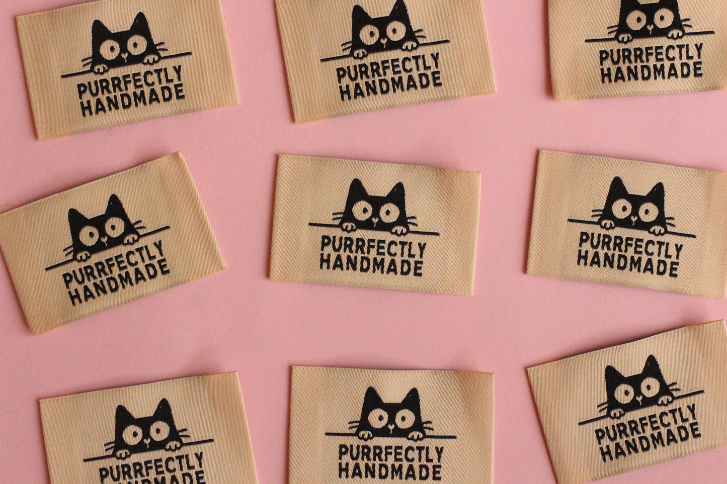 Purrfectly Handmade- 5 Cat Sewing Labels