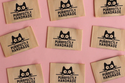 Purrfectly Handmade- 5 Cat Sewing Labels