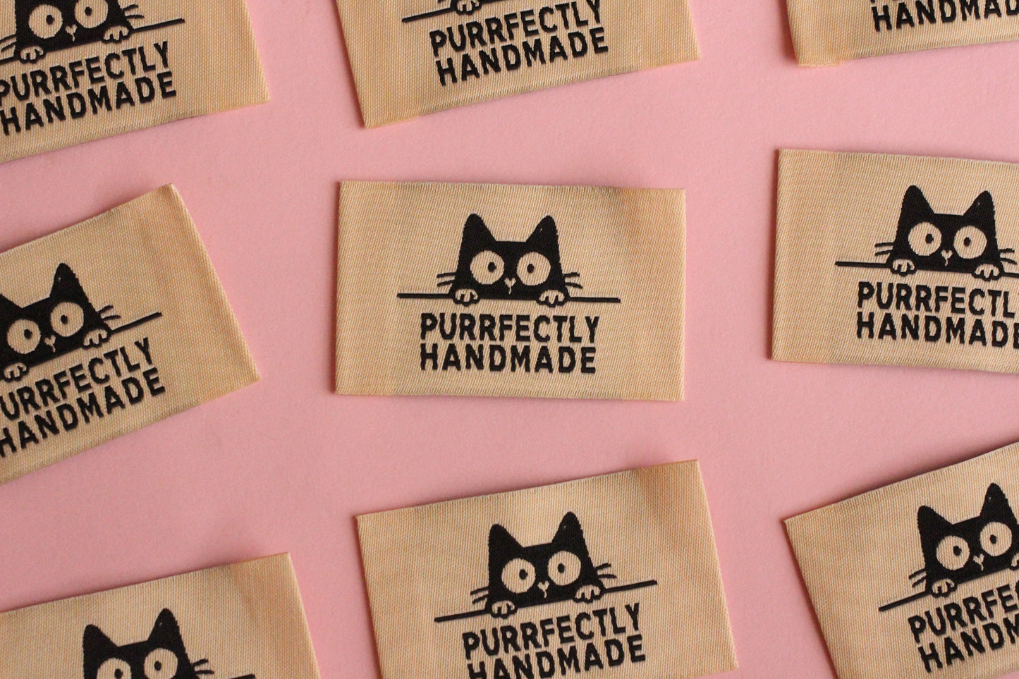 Purrfectly Handmade- 5 Cat Sewing Labels