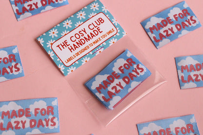 Made for Lazy Days - 5 Sky Blue Sewing Labels