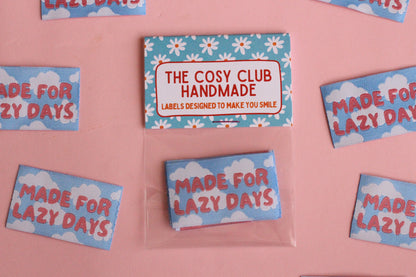 Made for Lazy Days - 5 Sky Blue Sewing Labels