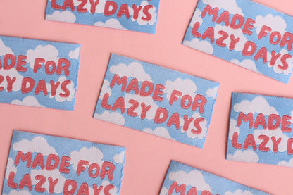 Made for Lazy Days - 5 Sky Blue Sewing Labels