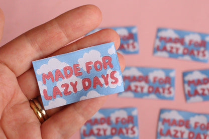 Made for Lazy Days - 5 Sky Blue Sewing Labels