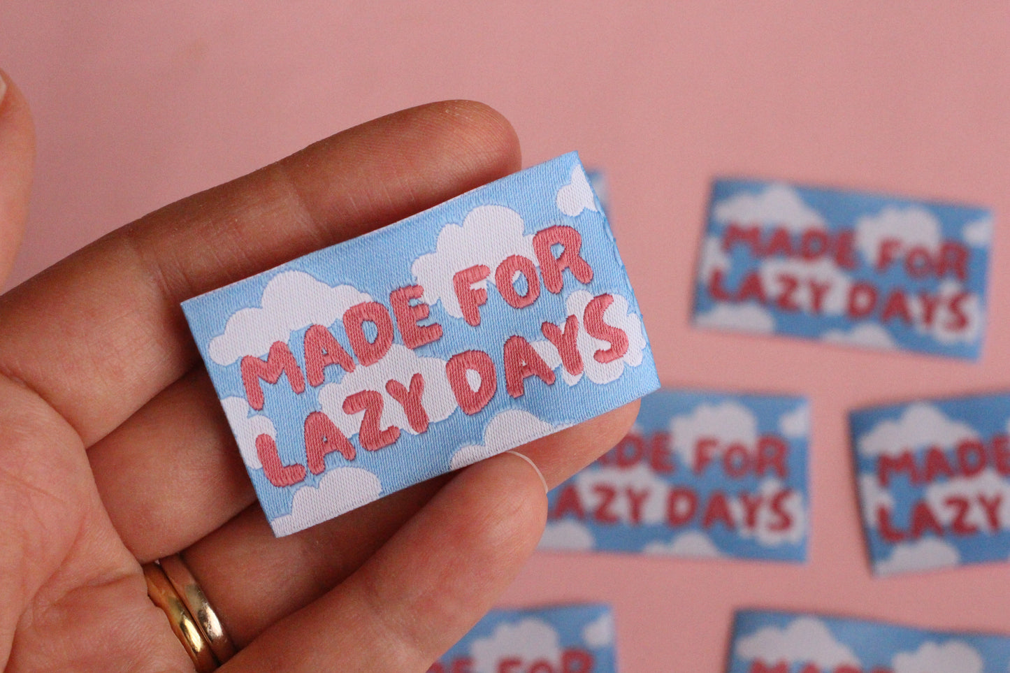Made for Lazy Days - 5 Sky Blue Sewing Labels