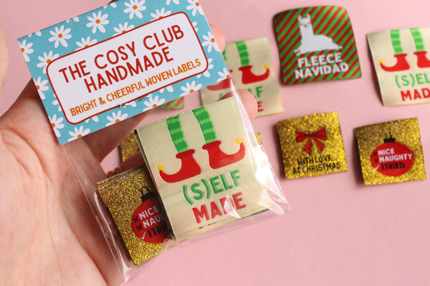 CHRISTMAS MIXED PACK | Woven Sewing Labels (6 Pack) - The Cosy Club Handmade
