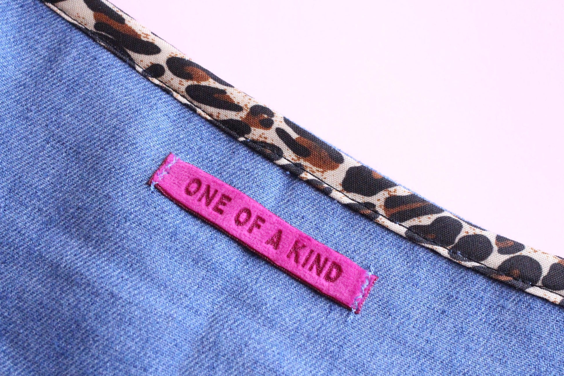 Velvet labels for handmade clothes | Pack of 4 berry pink velvet sewing labels "One of a Kind" | Super soft velvet tags for handmade items - The Cosy Club Handmade