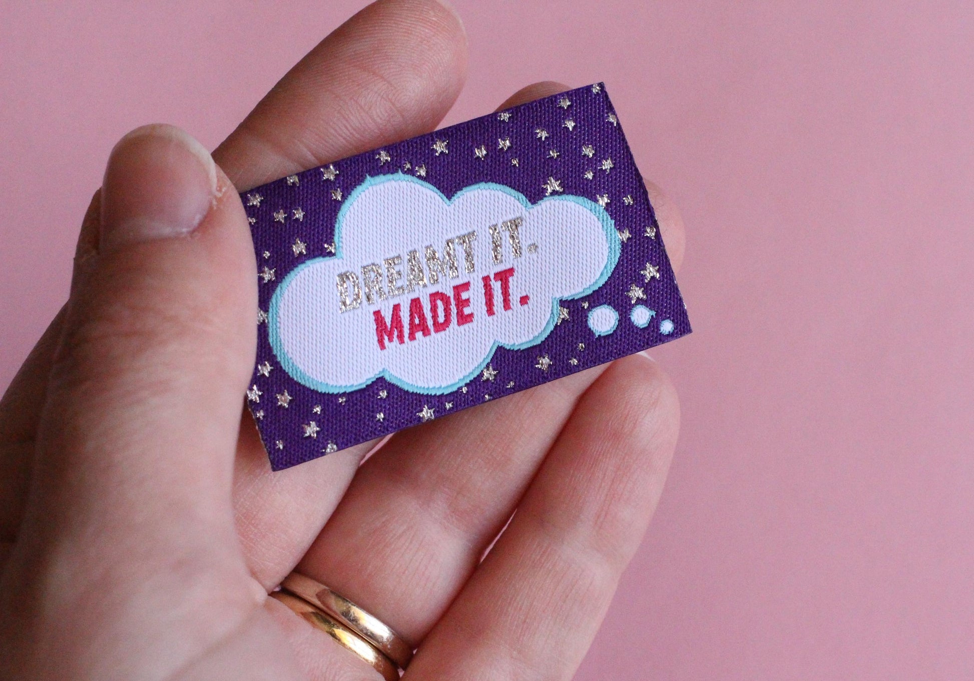 DREAMT IT MADE IT | Flat Woven Sewing Labels (5 Pack) - The Cosy Club Handmade