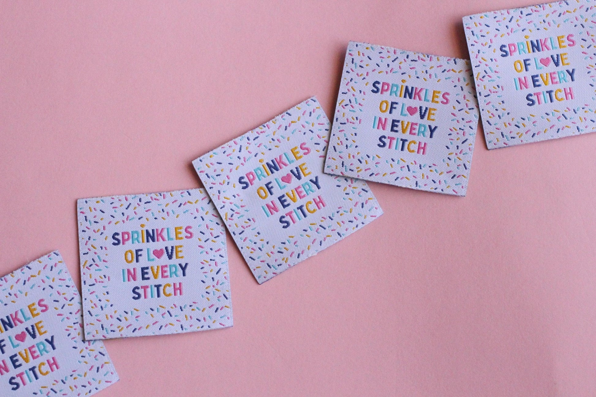 SEASIDE PACK | Beach-Themed Woven Sewing Labels: Seaside Pack of 6 cute fabric tags for handmade projects, fun summer clothes labels - The Cosy Club Handmade